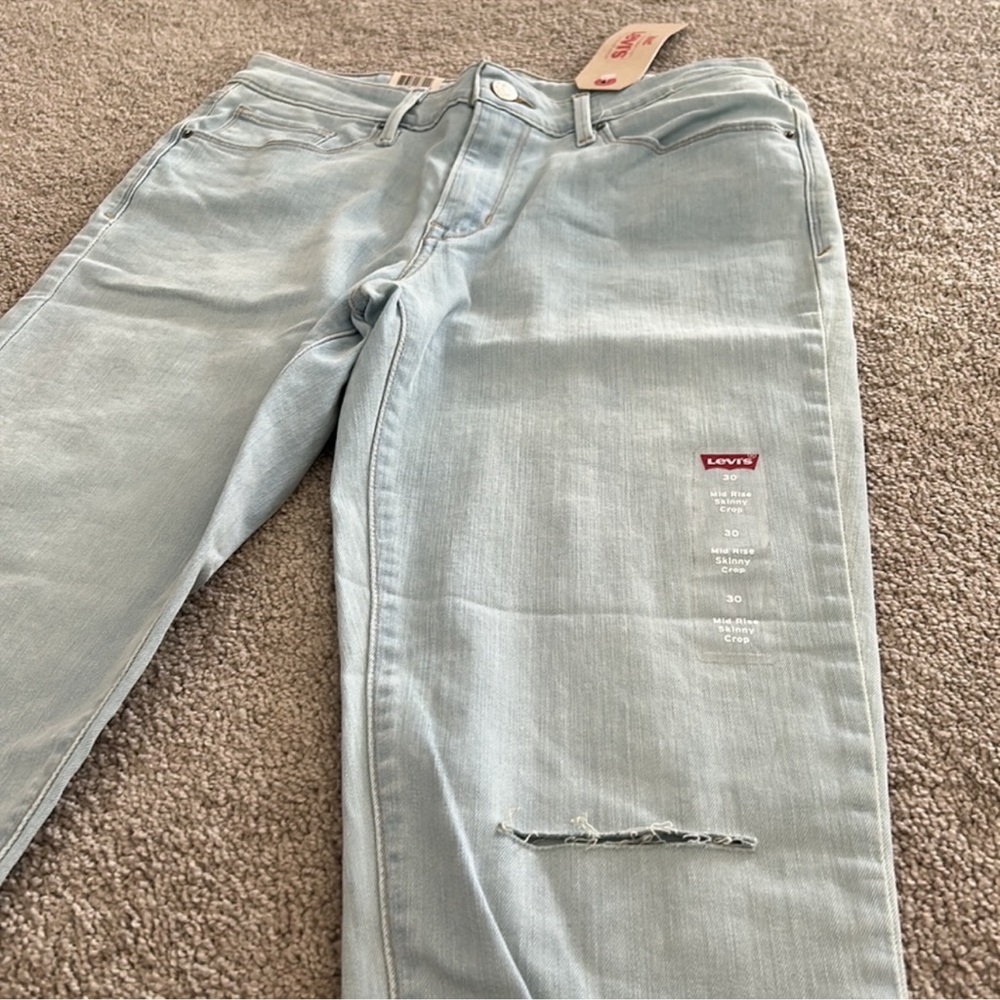 🆕 Levi’s Mid Rise Skinny Crop Jeans Size 30 - Picture 4 of 6